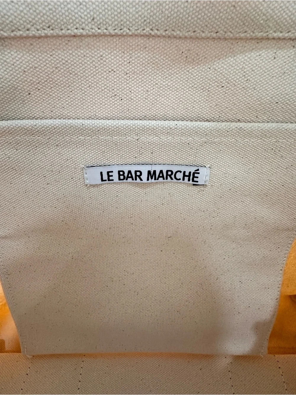 Canvas Beach Tote Cream/Brown - Picture 3 of 11